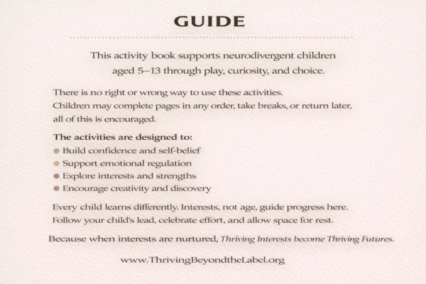 Thriving Interests – Activity Book